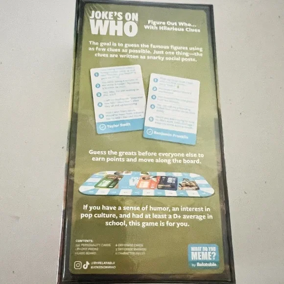 NWT: Joke's On Who Game - Picture 2 of 4